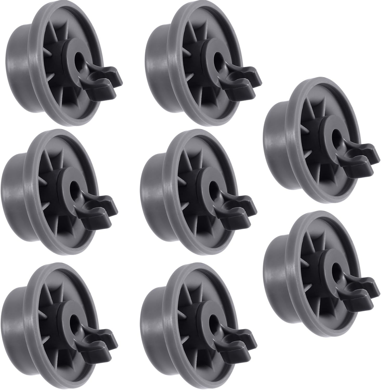 Maxdot Durable Dishwasher Lower Rack Wheel Replacement, Pack of 8