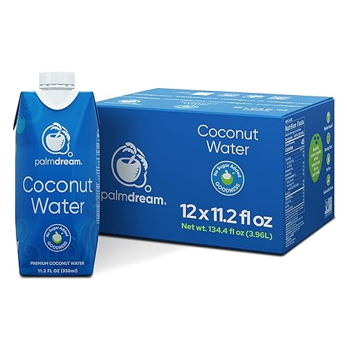 Palmdream Agua de coco sin azúcar añadida agua de coco de alta calidad sin OMG nunca se concentra sin gluten cocos de origen único electrolitos