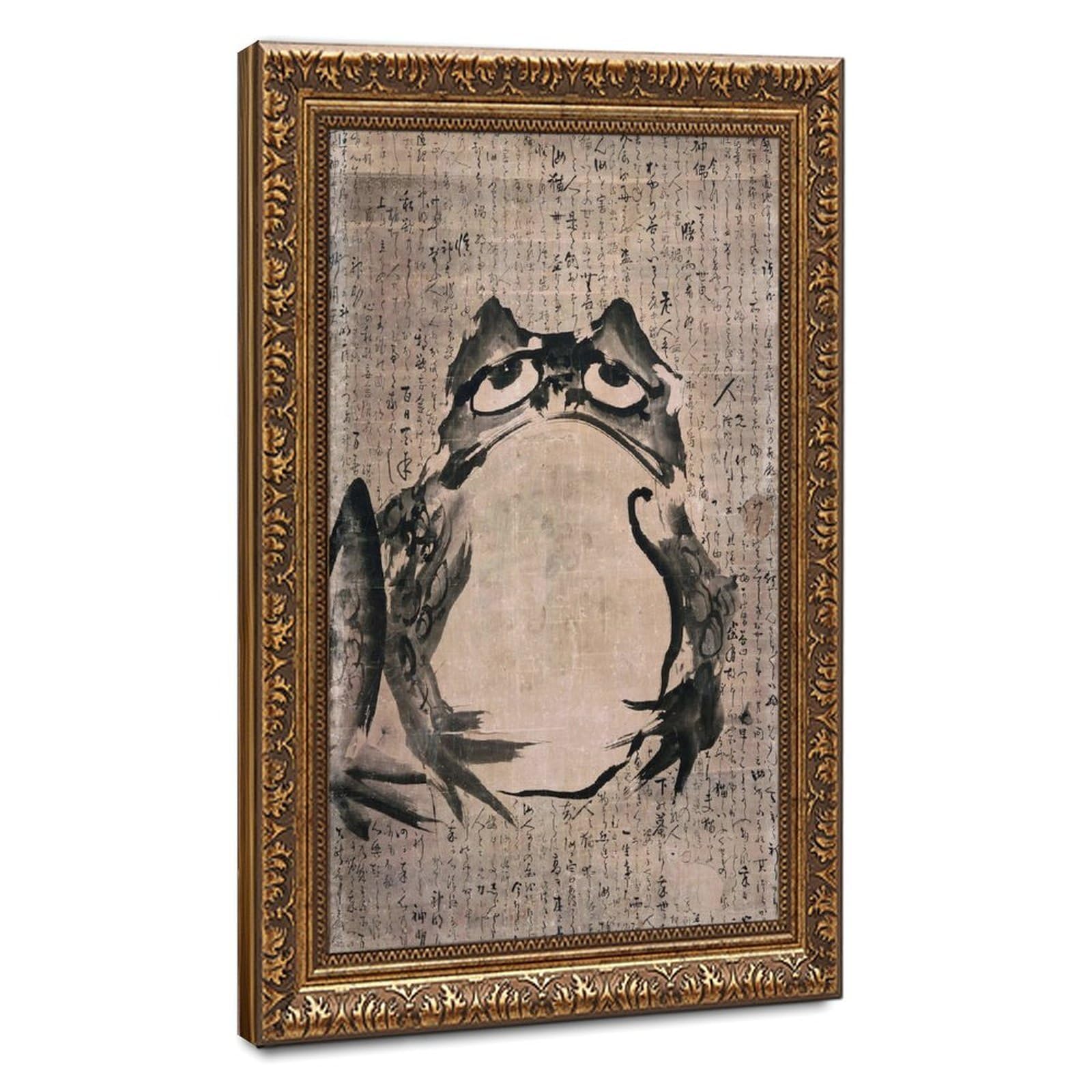 WCYB Matsumoto Hoji Frog Toad Posters Prints Canvas Deco Paintings Wall Art Hangable Frame 16" L X 24" W
