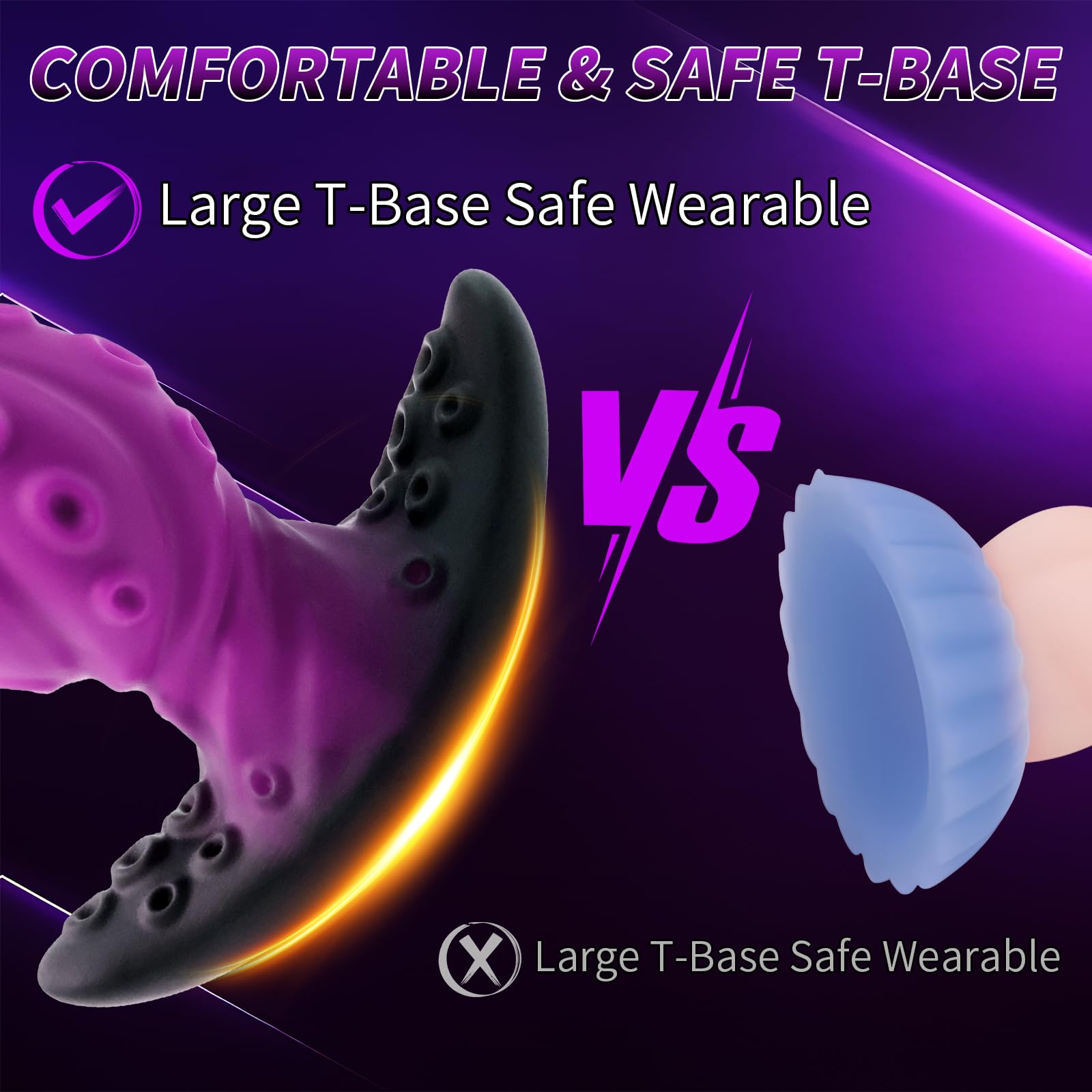 7.9" Large Butt Plug Huge Anal Plug, Tentacle Dildo Anal Stretcher, Fantasy Monster Anal Plug Prostate Massager for Men & Women,Thick Sex Toys Dilator for Gay(Purple): XL Purple octopus