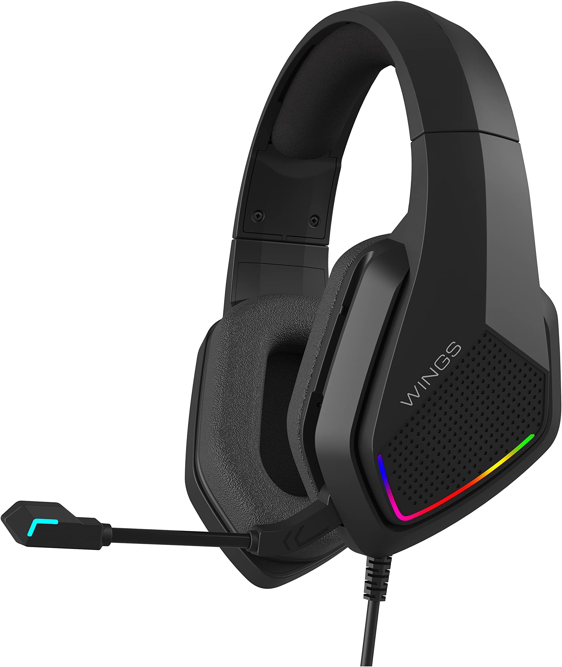 Wings Vader 200 Wired Gaming Over Ear Headset (Black, On The Ear)