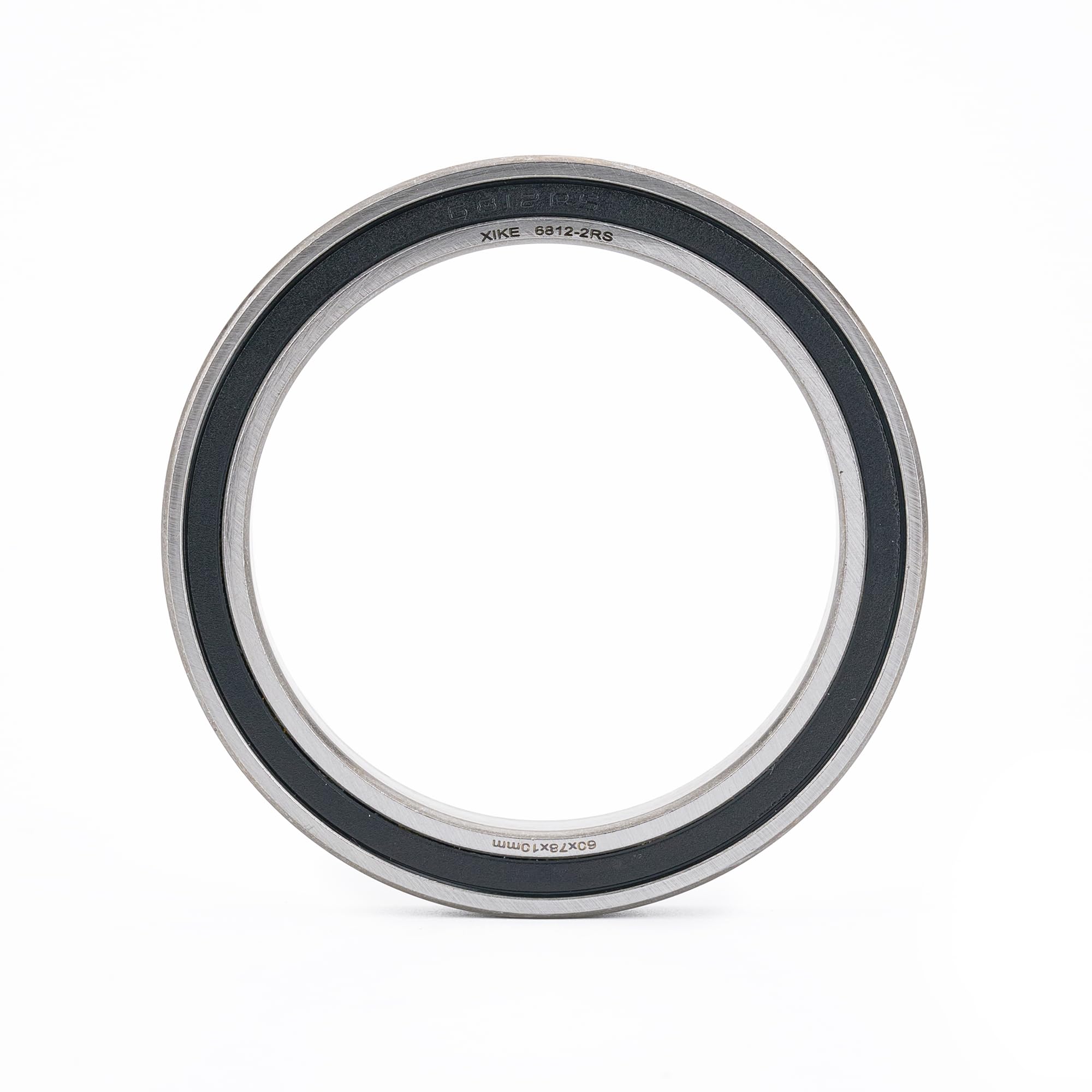 XiKe 2 Stück 6812-2RS Kugellager 60x78x10mm Vorgeschmiert｜Chromstahl｜Gummi Doppeldichtung, 6812RS Rillenkugellager mit Abdeckungen.