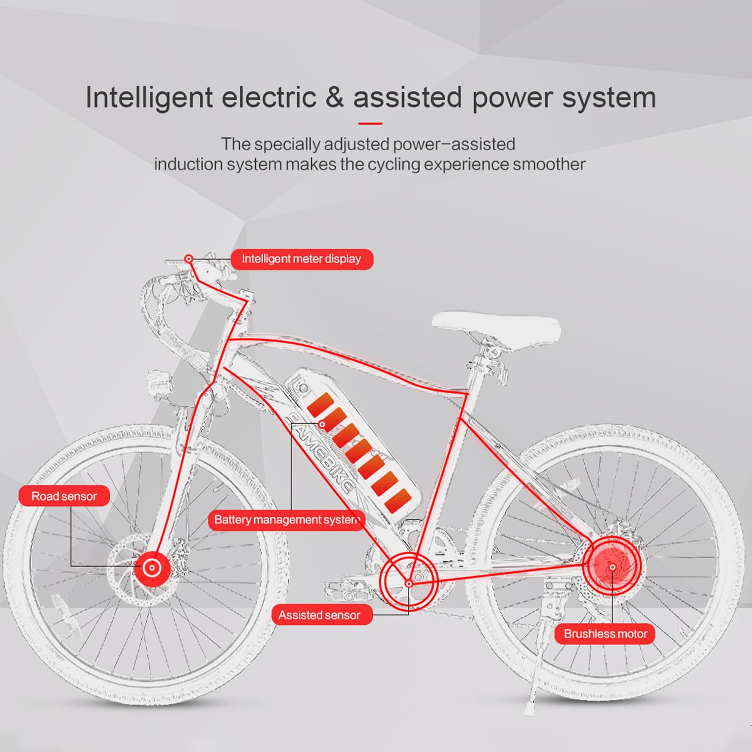 SAMEBIKE Bicicleta Eléctrica 24" eBike para Commuting con 250W Motor 36V y 13Ah batería extraíble Bicicleta eléctrica Adulto autonomía de 90km Velocidad máxima de 25 km/h E Bike para Viajeros Urbanos
