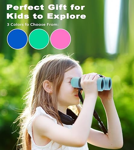 Miniatura 5 de Prismáticos para niños, prismáticos para niños de 3 a 12 años, regalos para el día de San Valentín para niños, binoculares de juguete para