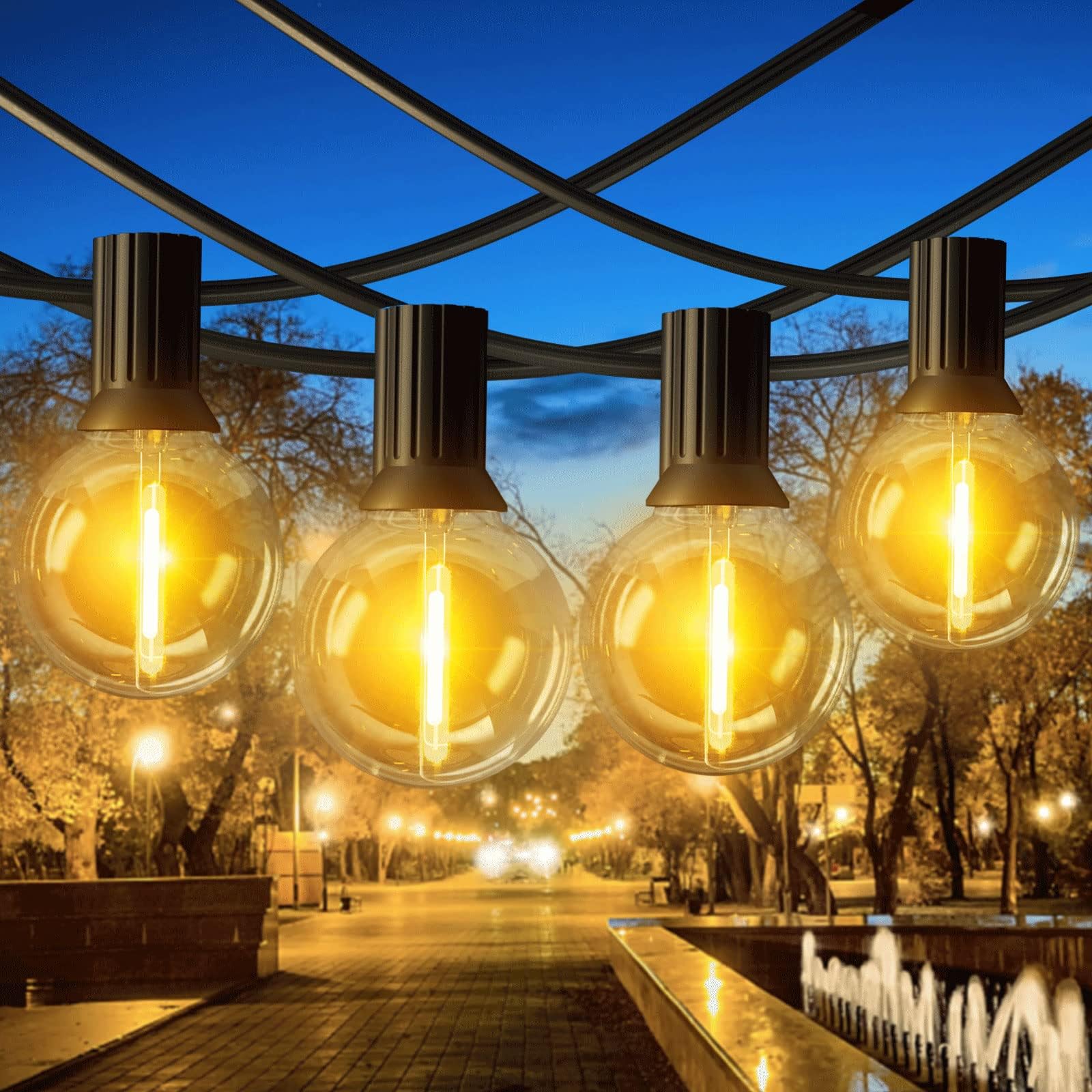 Festive Lights 5m Outdoor Festoon Lights Mains Powered A60 Warm