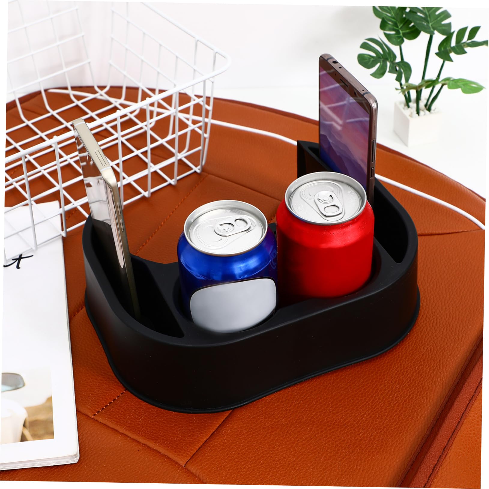 Mobestech Porta Bevande Per Auto Posteriore Organizer Per Seggiolino Accessori Per Organizzazione Auto Compatibile Con Facile Installazione e Design Elegante