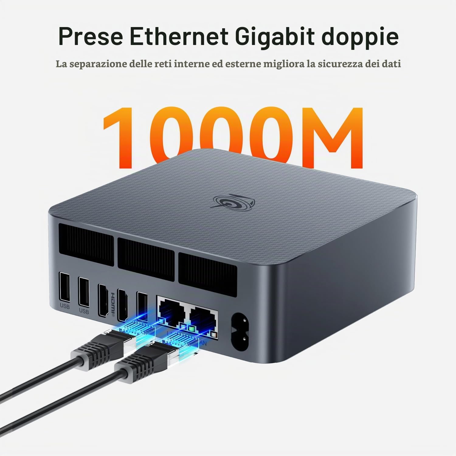 Beelink EQR5 Mini PC, AMD Ryzen 5 5500U (7nm, 6C/12T) fino a 4.0 GHz, Mini Computer 16GB DDR4 RAM 480GB PCIe SSD, Micro PC 4K @60Hz Display, Mini Gaming PC W11 WiFi6 BT5.2