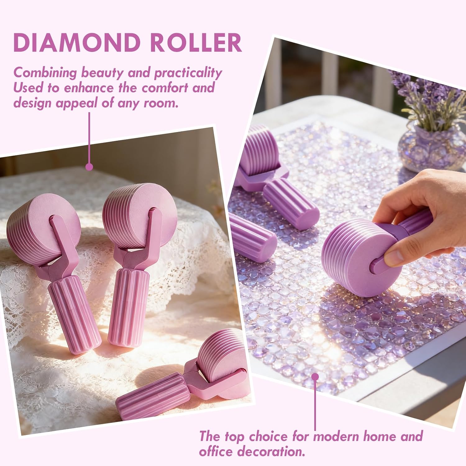 EVOCKAY Diamond Painting Roller Tool - Enhance Your DIY Crafts with Rhinestone Embroidery & Accessories（Purple） image 3
