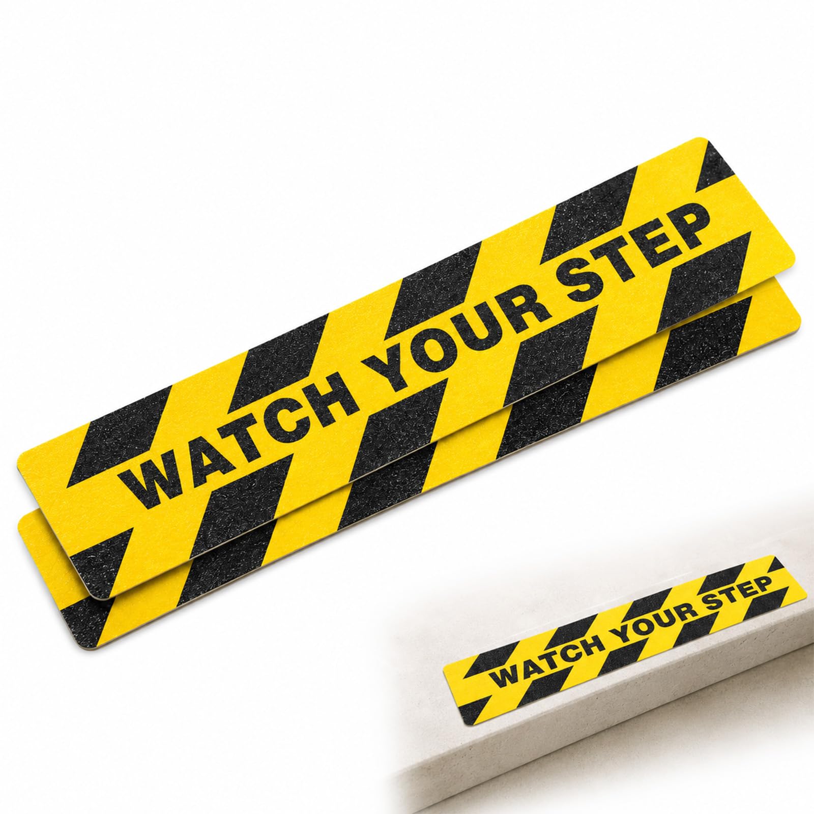 2 Pack Mind the Step Non Slip Floor Sticker 15x60cm Self-Adhesive for Stair