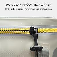 Vista 3 de SPARTER Enfriador suave portátil de 12 latas, IP68 Tizip cremallera a prueba de fugas para camping, pesca, playa, aire libre, hielera aislada