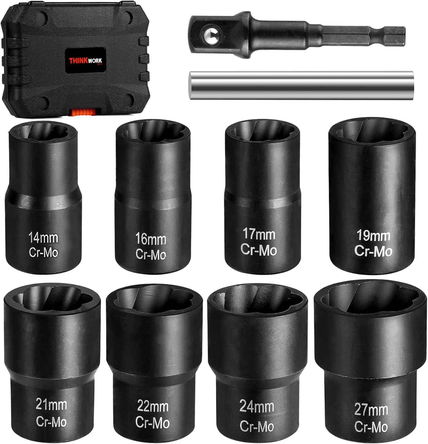 THINKWORK Lug Nut Remover, 10 Pieces Wheel Lock Removal Kit