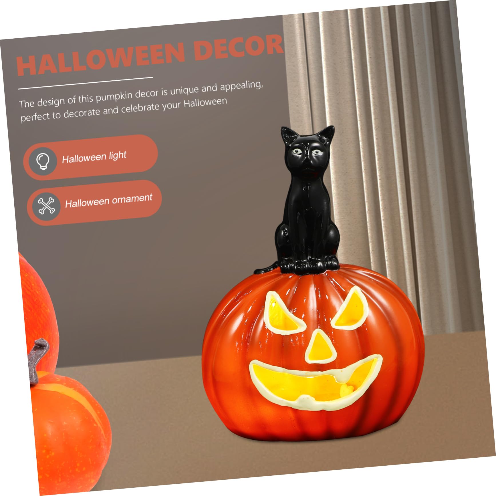Amazon.co.jp: CORHAD かぼちゃの黒猫の飾り ジャックオー