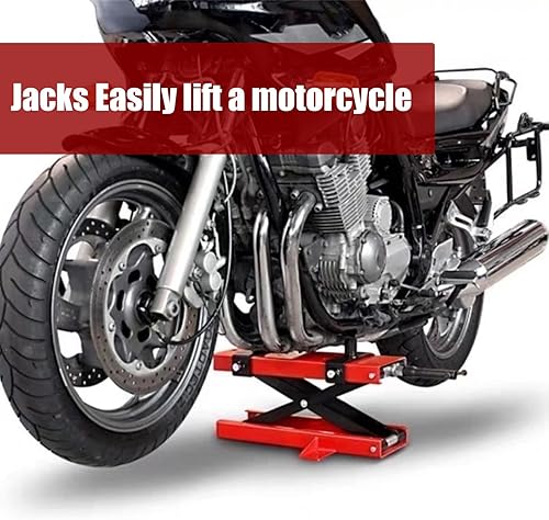 Miniatura 7 de Soporte de gato de elevación de motocicleta 1100 libras, con herramientas de extracción e instalación de neumáticos, con guantes