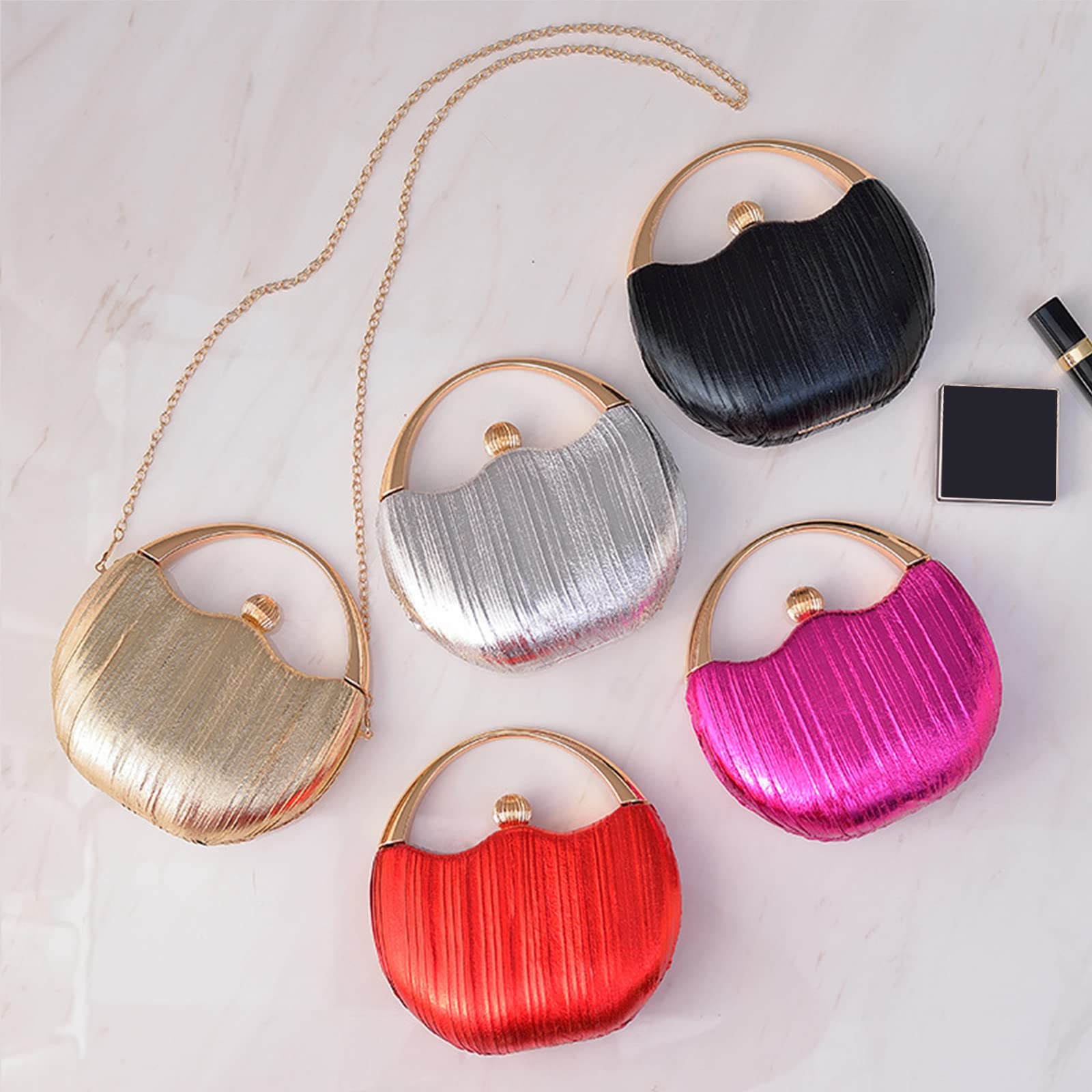 Bolsa de Noche para Mujer Bolso de Fiesta Brillante Bolso de Mano Bolsa de Cadena Bling Bolso de Hombro Elegante Bolso Bandolera para Fiesta de Graduación Banquete Boda Negro