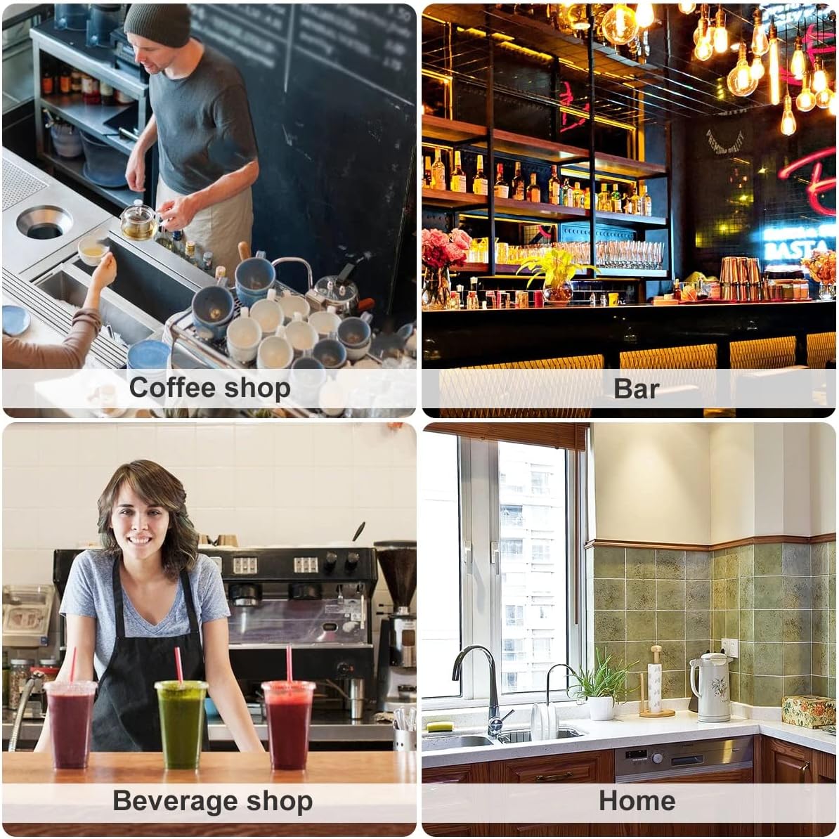 Automatic Glass Rinser - Stainless Steel High Pressure Glass/Cup/Baby Bottle Washer Faucet for Kitchen/Bar/Coffee Shop Sink