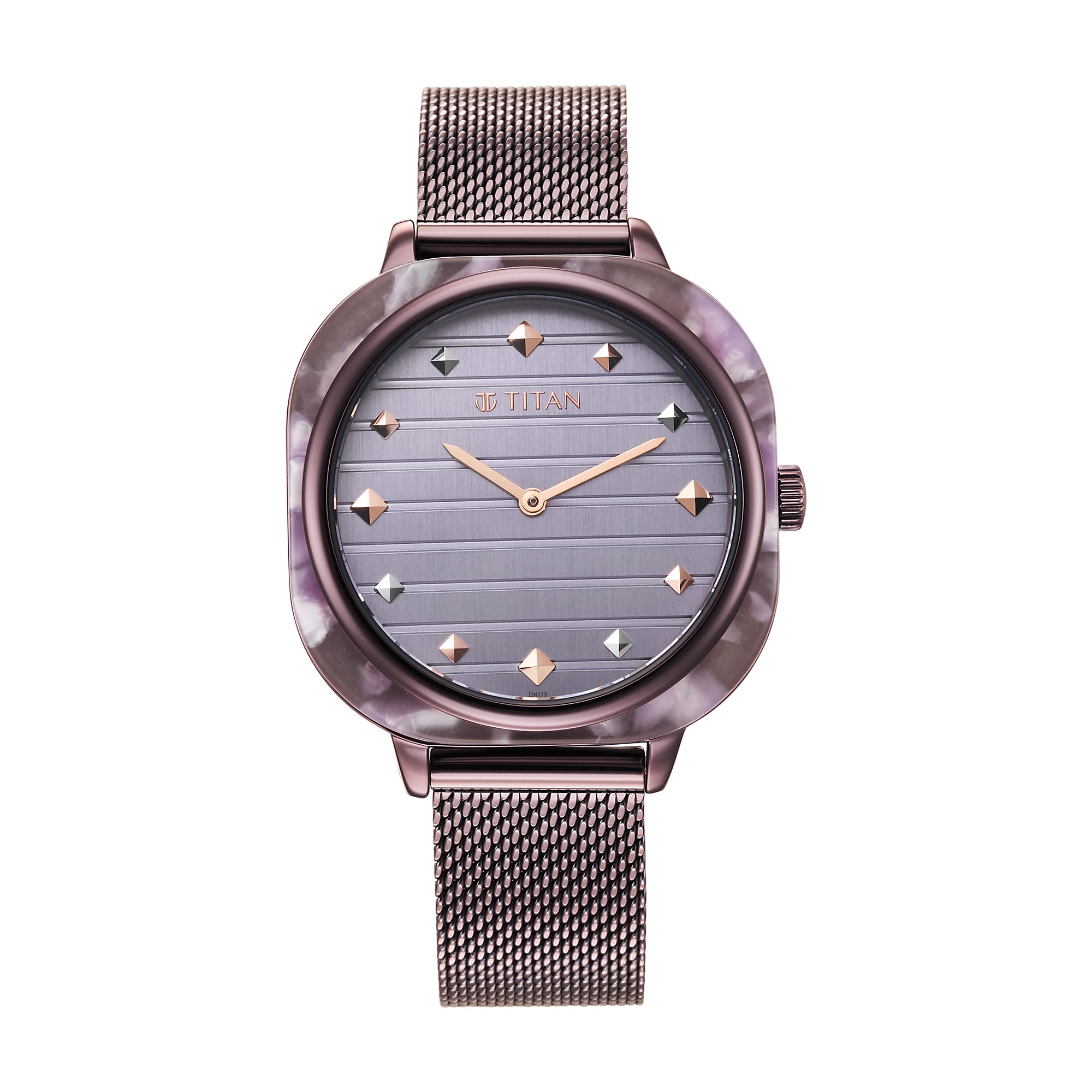 Titan Glitz Analog Purple Dial Stainless Steel Strap Watch for Women-NS95212KM02 (B0BQ73G65K) Amazon Price History, Amazon Price Tracker