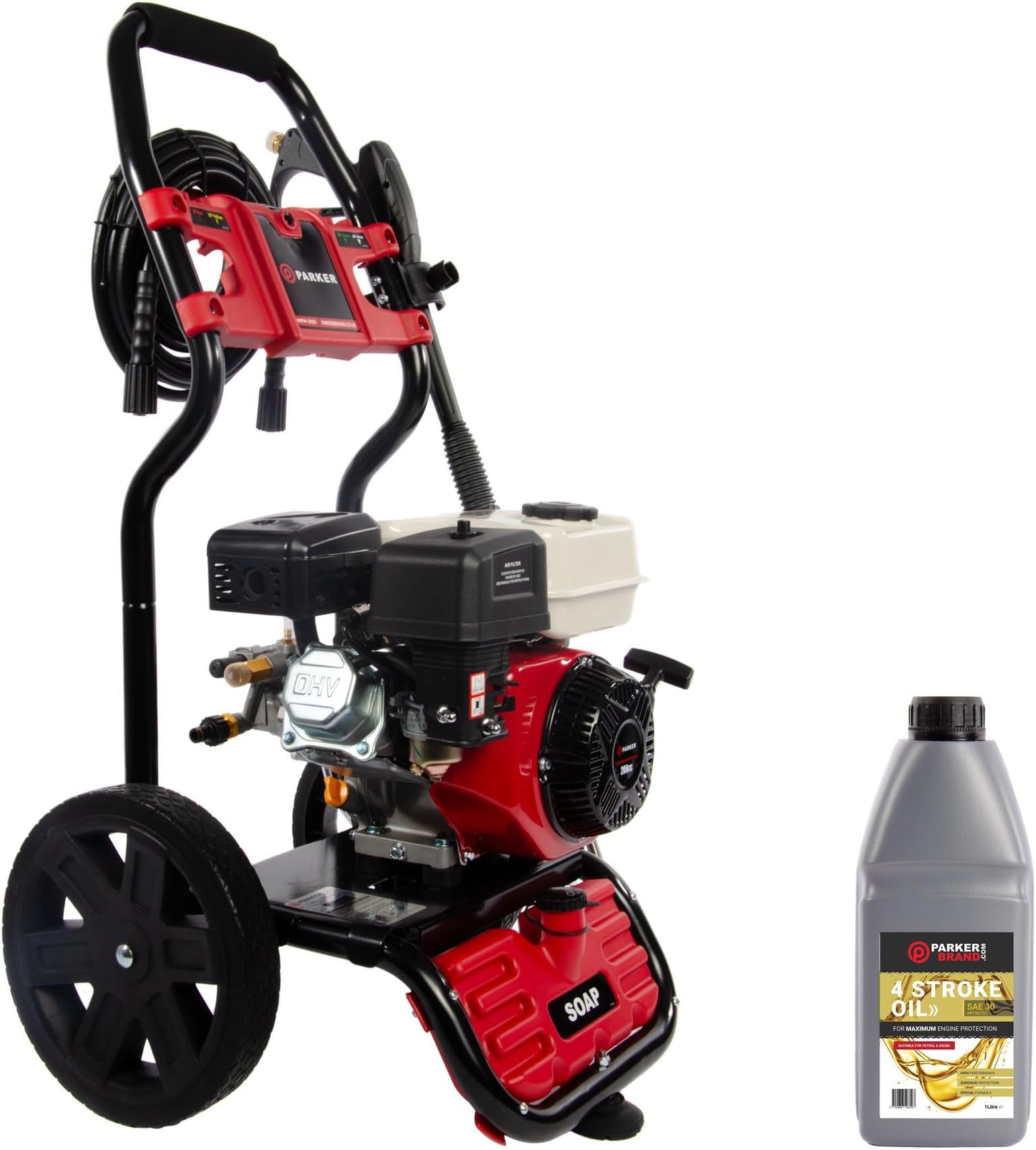 – Petrol Pressure Washer - 208cc Engine - 3100 PSI + OILS