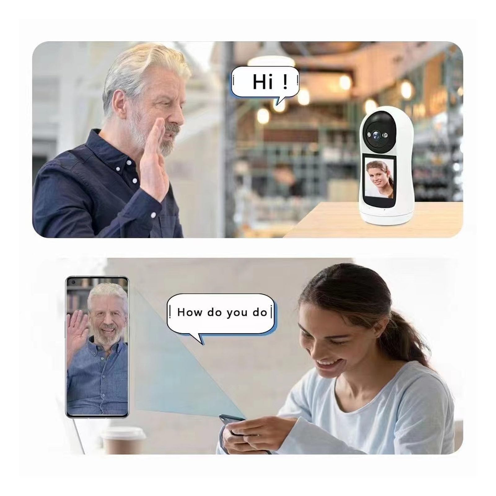 Zunate HD Video Baby Monitor 2,8 cala Wyświetlacz Noktowizor Voice Intercom Śledzenie ruchu dla niemowląt