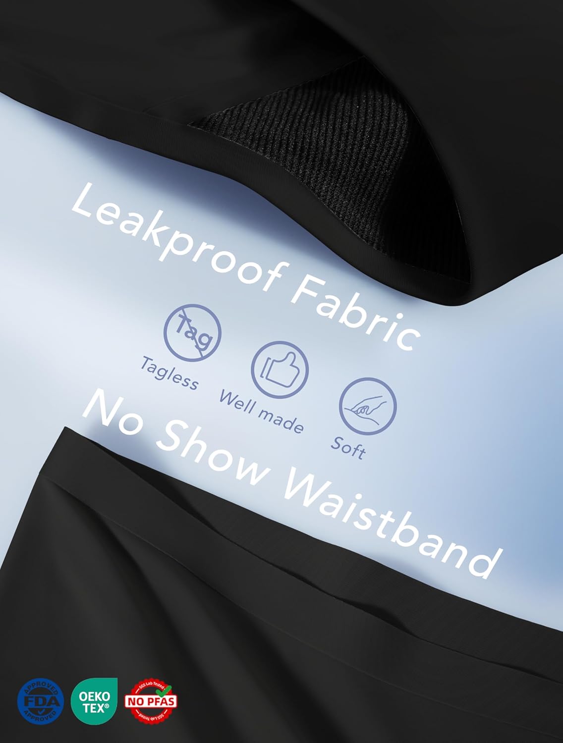 TIICHOO Period Underwear for Women Heavy Flow Seamless Period Bikini Panties Leakproof Underwear 7 Pack - Image 4