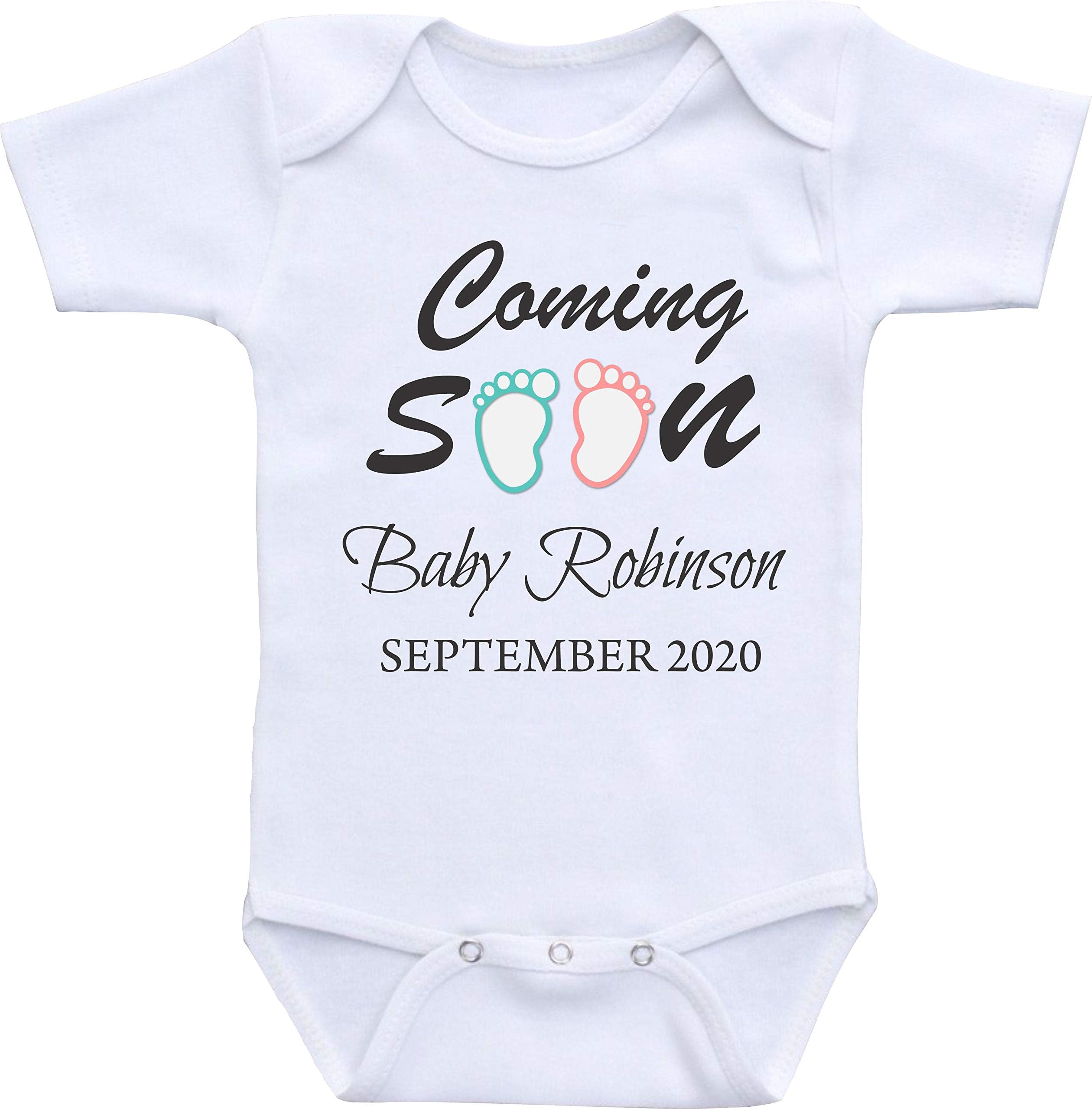 Custom Pregnancy Announcement Grandparents Coming Soon Personalized baby reveal gifts