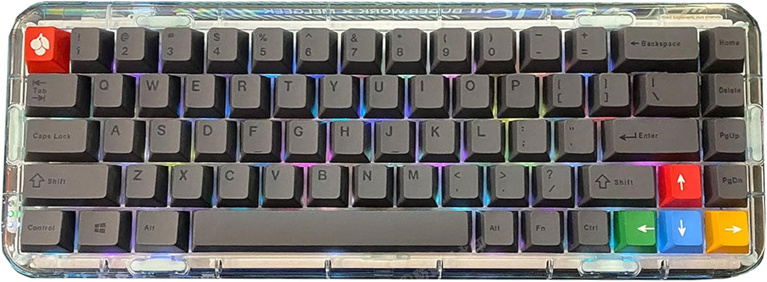 YMDK 130 Cherry Profile Thick PBT ANSI ISO CO2 Engraved Custom Keycaps for 108 104 980 87 84 61 68