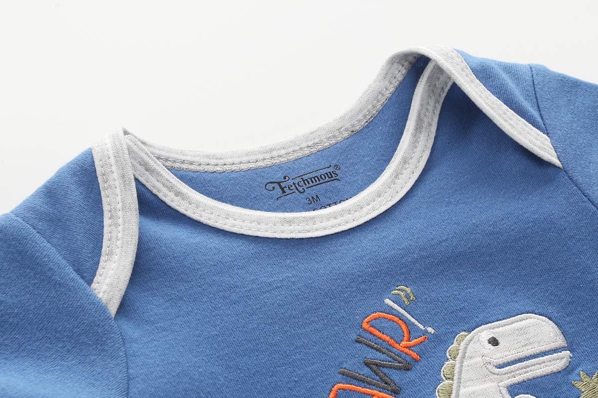 Kiddiezoom Baby Bodysuit Newborn Short Sleeve baby One-Piece Cotton 5-Pack baby clothes - Image 2