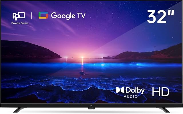 FPD Téléviseur intelligent HD 32 po 720p LED Google TV avec Google Play et Google Cast intégrés, HDR 10, Dolby Audio, télécommande, diffusion de la télévision en direct (Palette-Series, CG32-P3, modèle 2026)
