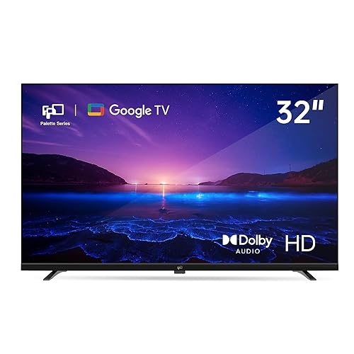FPD 32 inch Smart TV HD 720p LED Google TV with Google Play and Google Cast Built-in, HDR 10, Dolby Audio, Voice Remote, Stream Live TV(Palette-Series, CG32-P3, 2025 Model) - Google TV