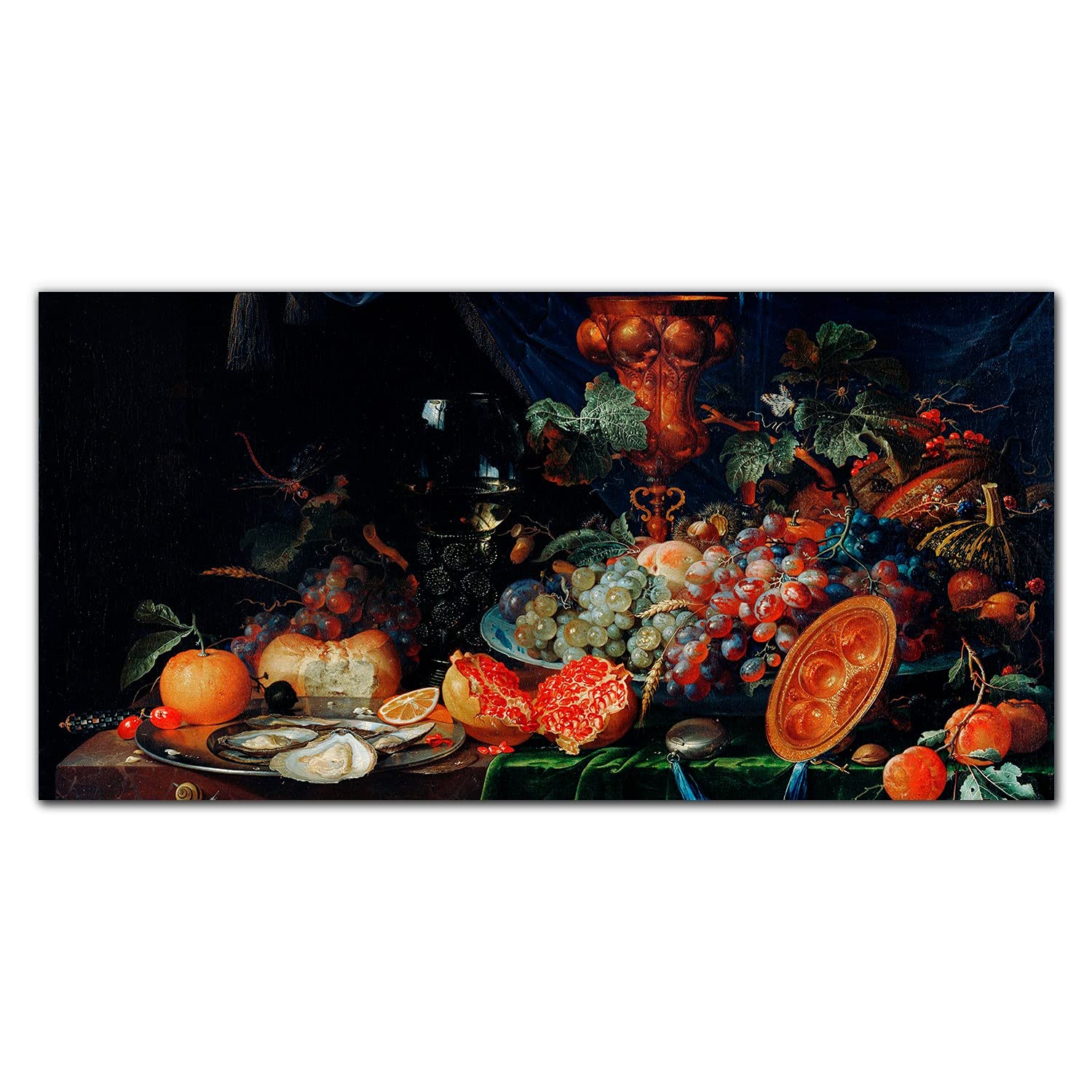 Protection de cuisine murale haut de gamme en verre trempé 100x50cm motif nature morte