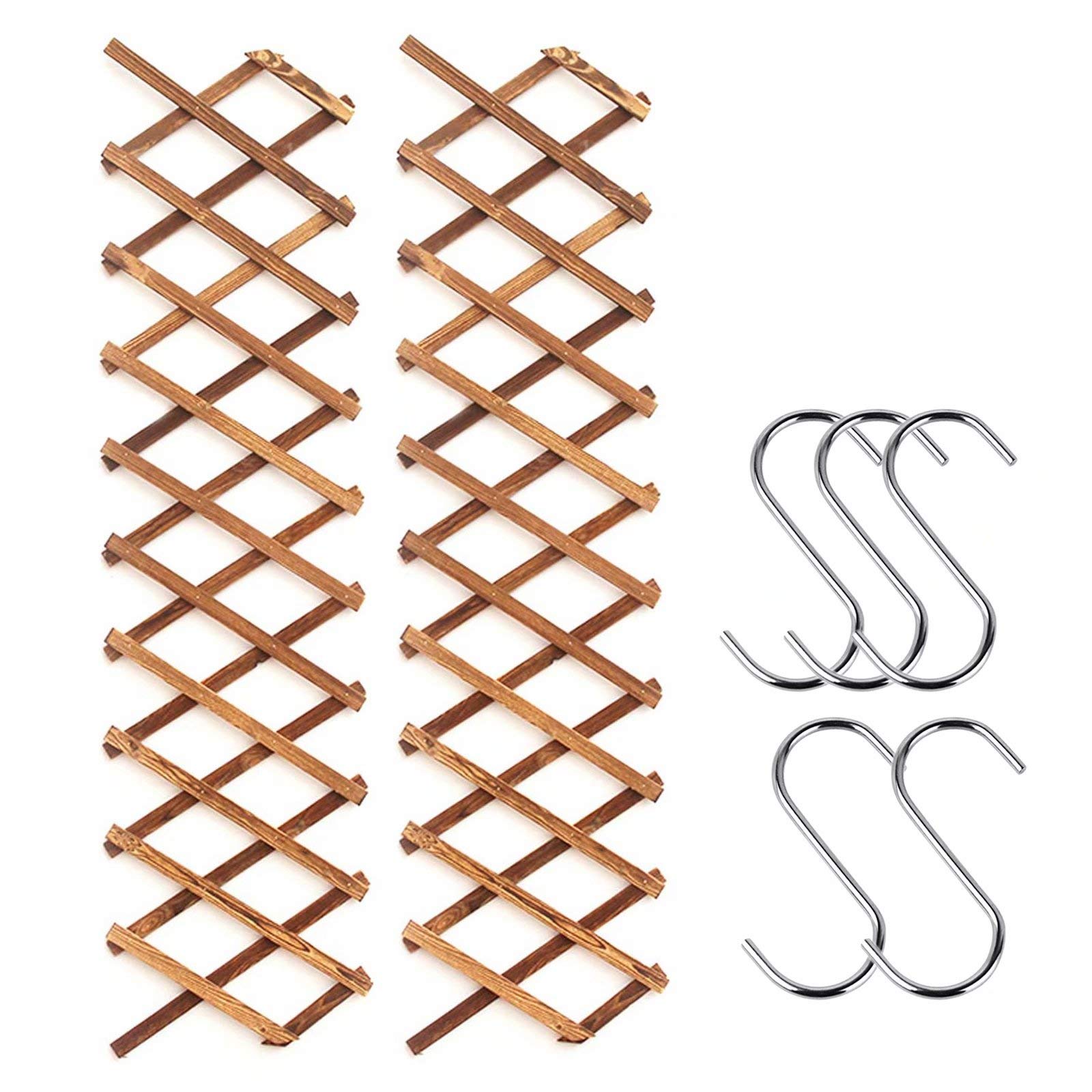 Amazon.com : Brave Tour 2 Packs Wooden Lattice Wall Planter-Expandable ...