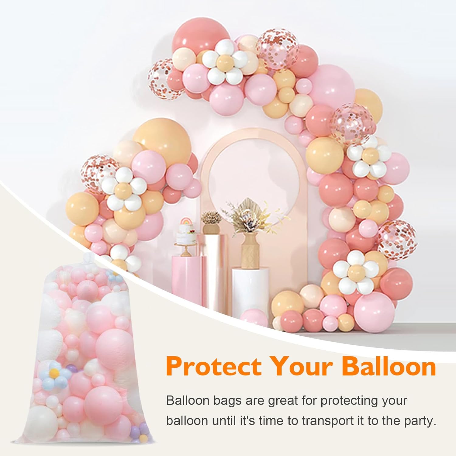 Kedixies 4 Pack Balloon Transport Bags – Extra Large 98.4 x 59 Inch Reusable Clear Plastic Storage Bags for Party Decorations, Balloon Delivery, and Event Supplies - Image 7