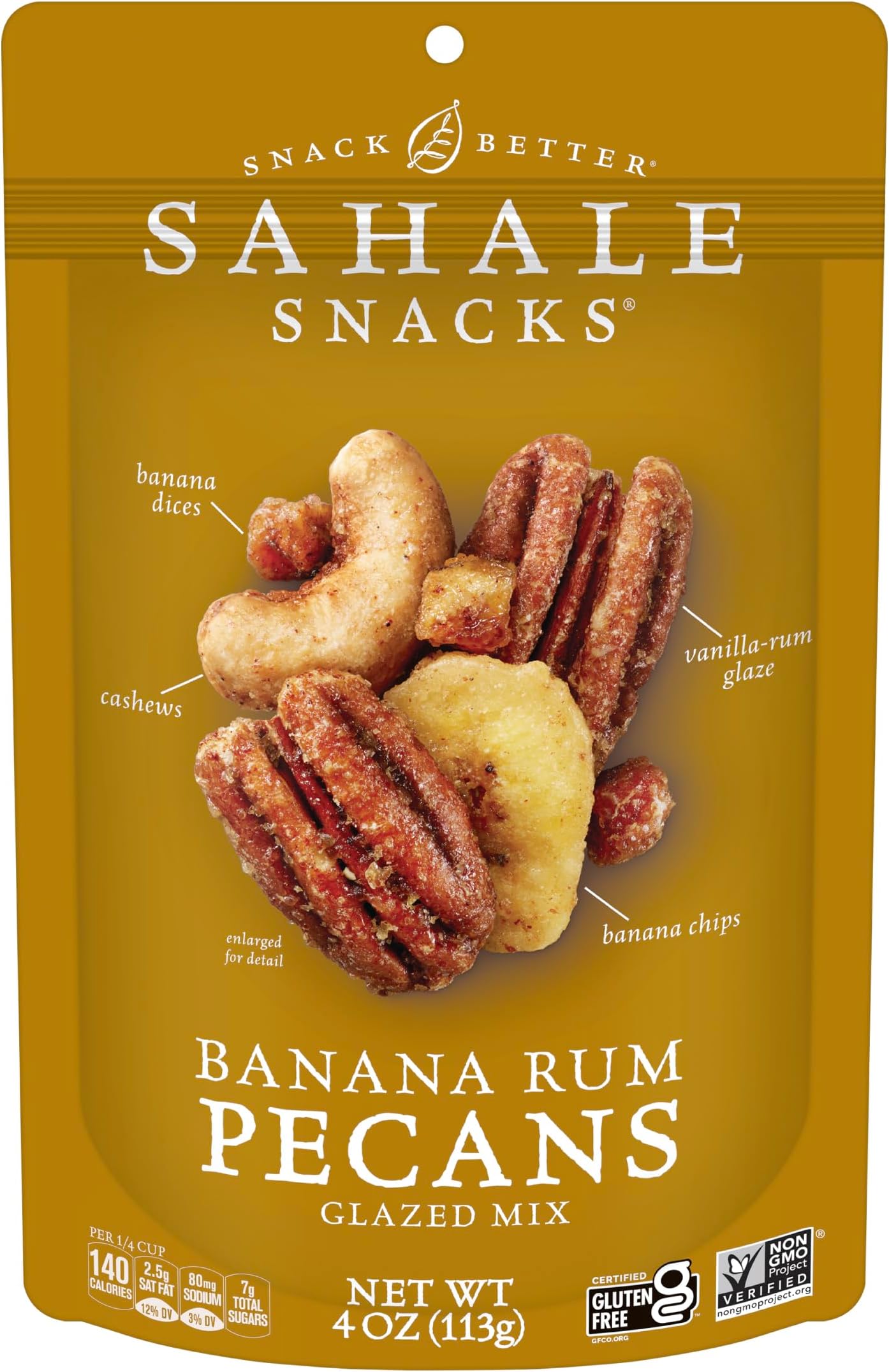 Glazed Mix, Banana Rum Pecans, 24 Ounce