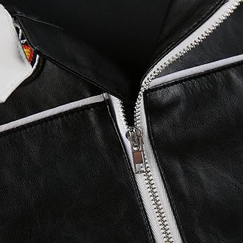 Women Y2K Cropped Leather Jacket Sexy Korean Zipper Hiphop