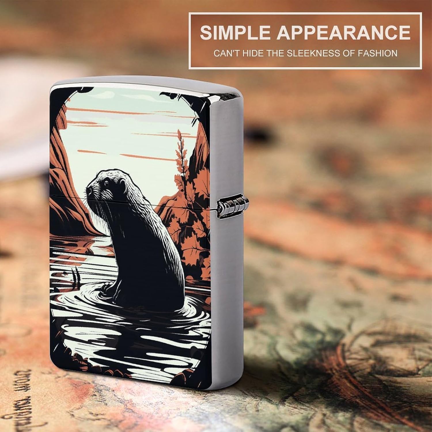 Black Beaver Lighter Case Cover Lighter Shell