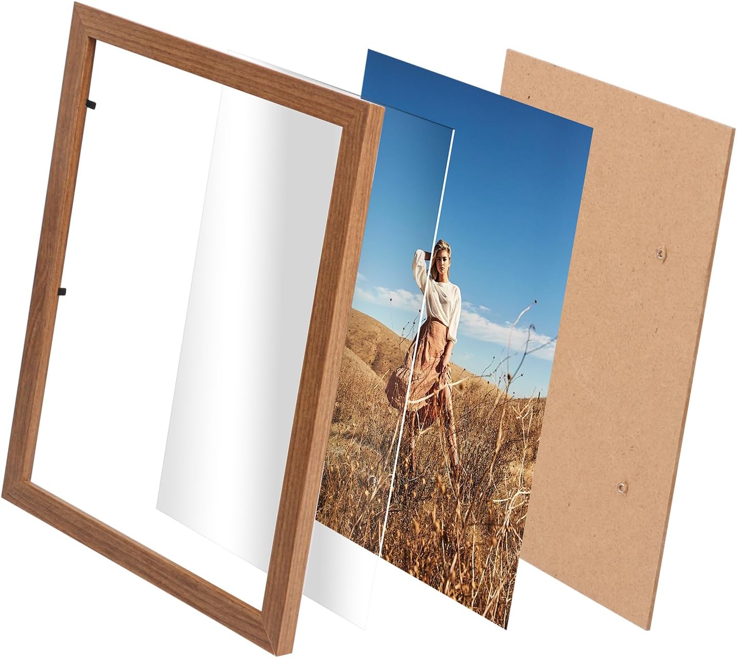 12 Pack 8 x 10 Inch Wooden Picture Frames, Rustic and Farmhouse Wood Picture Frames for Craft, Ideal for Table, Home and Wall Decor