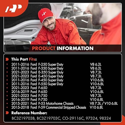 Miniatura 2 de A-Premium Compresor de aire acondicionado con embrague compatible con Ford F-250 F-350 F-450 F-550 Super Duty F53 F59 F650 F750