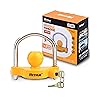 RETRUE Universal Coupler Lock Trailer Locks Ball Hitch Trailer Hitch Lock Adjustable Security Heavy-Duty Steel Fits 1-7/8 Inch, 2 Inch, 2-5/16 Inch Couplers, Yellow
