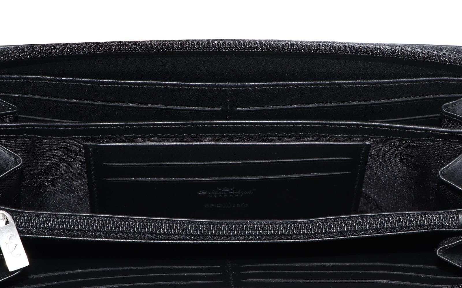 Golden Head Cuero Monedero Polo RFID Protect RV-Damenbörse 2822 Schwarz Negro