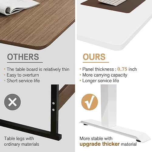 Vista 94 de Meilocar - Escritorio eléctrico de pie ajustable en altura, escritorio para computadora con controlador de memoria, estación de trabajo de oficina