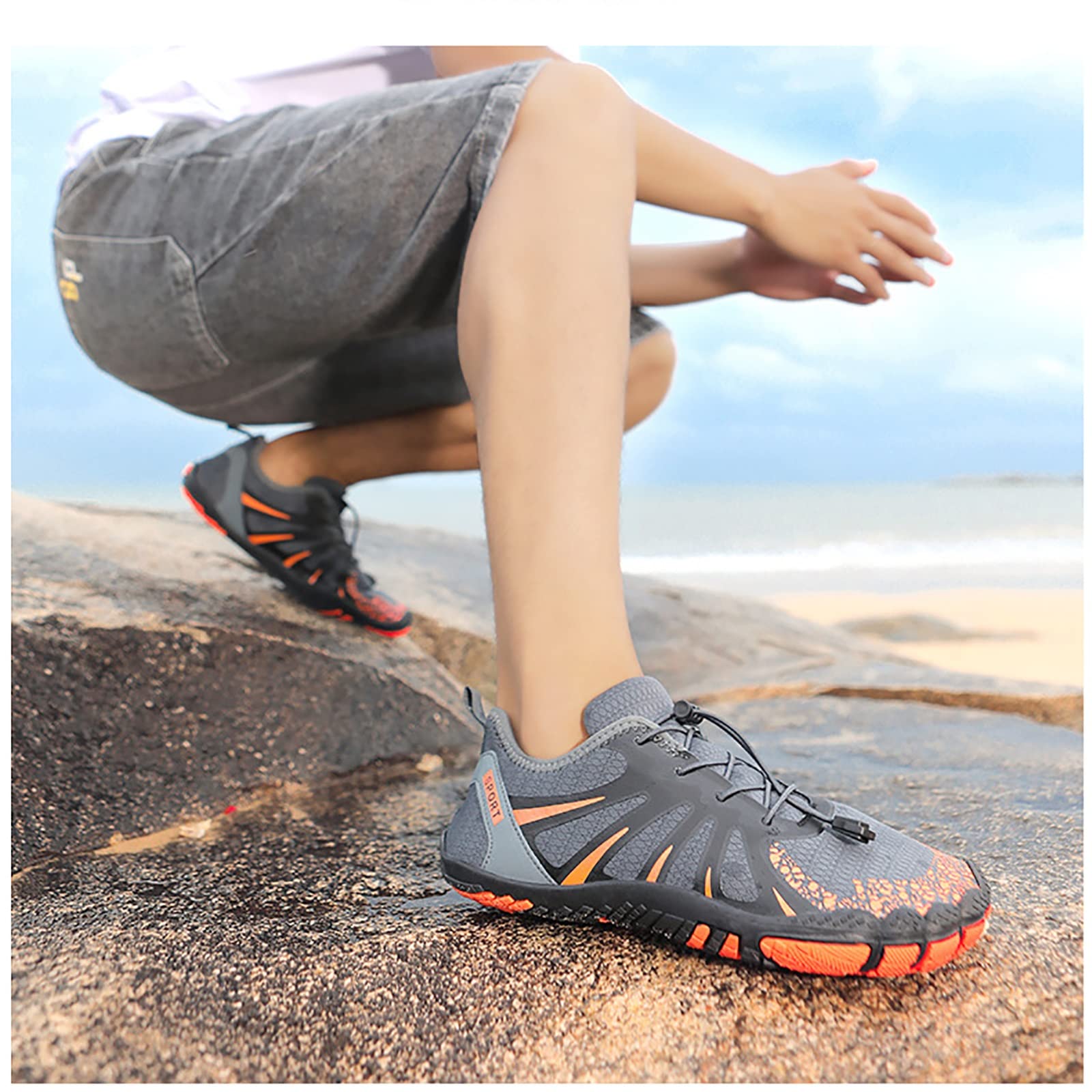 Damskie i męskie buty do wody, Trekking Komfort Na co dzień Oddychające antypoślizgowe Boso Szybkoschnące wsuwane sandały sportowe, na plażę Pływanie Surfing Buty do brodzenia