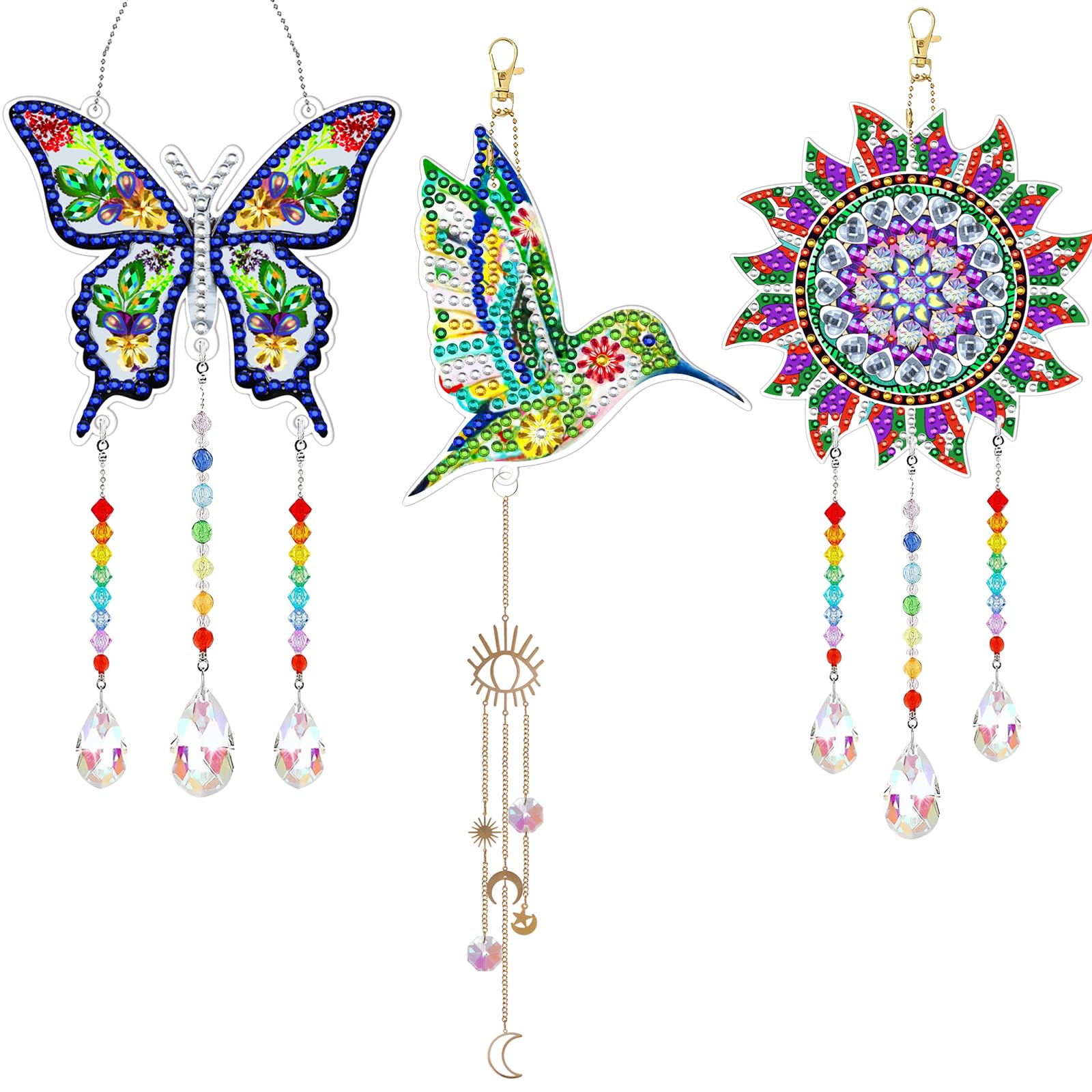 Diamond Painting - Set Di Scacciapensieri Per Fai Da Te 5D, Con