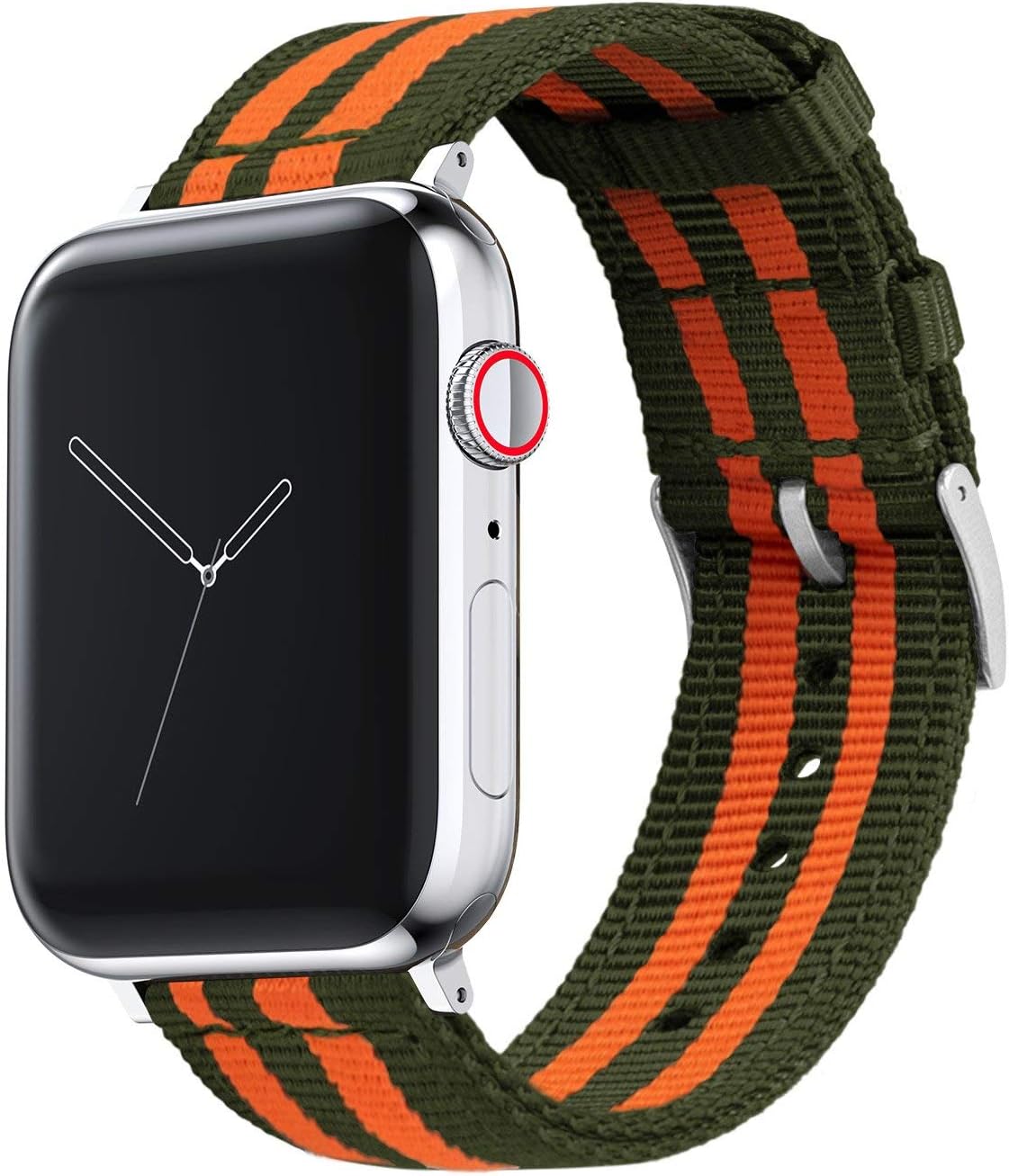 BARTON WATCH BANDS - Military Style Nylon Watch Bands Compatible with Apple Watch Models - 1, 2, 3, 4, 5, 6, 7, 8, 9, 10, SE, Ultra & Ultra 2
