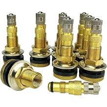 KEX TR618A Tubeless Air Liquid Tractor Valve Stem for Industrial Agricultural Wheels, Clamp In Tire Valve Stem - 10 Pack