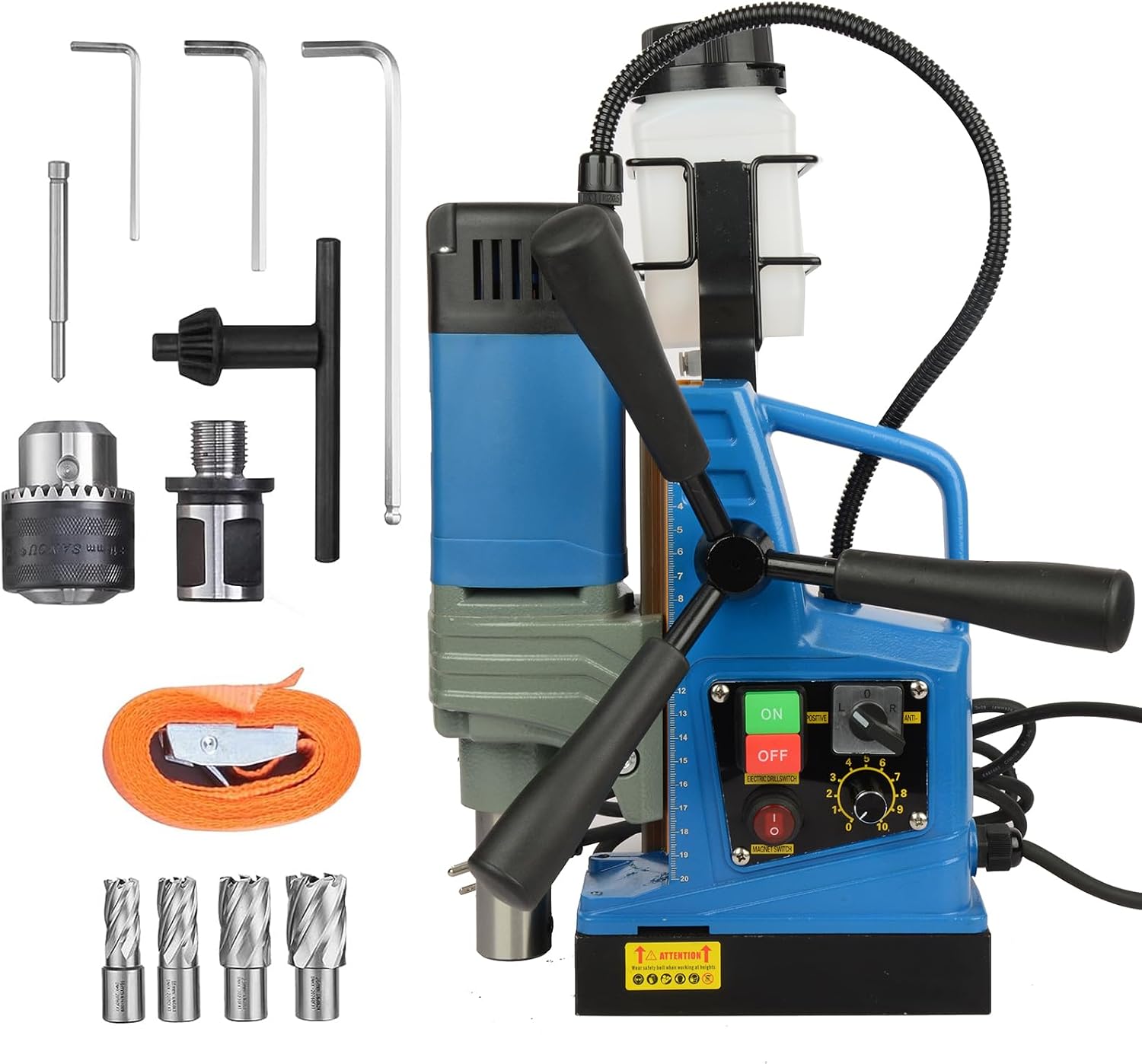 Magnetic Drill Press Machine Industrial Steel 230V 35mm Diameter
