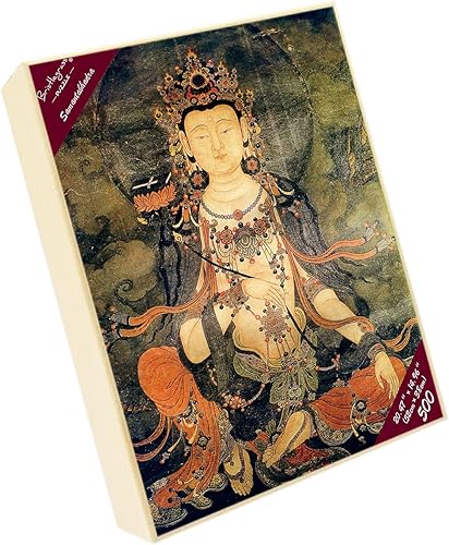 Miniatura 2 de Bristlegrass Rompecabezas de madera para adultos, 500 piezas en adelante, budismo tibetano Thangka - Bodhisattva Samantabhadra - Estilo chino