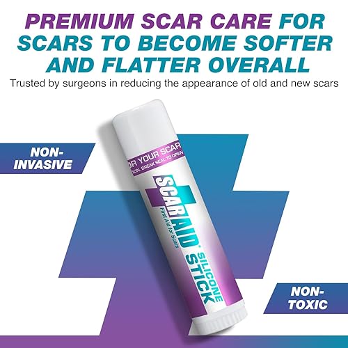 Miniatura 6 de ScarAid Gel en barra de silicona para cicatrices de 0.60 oz, sin desorden, tratamiento de cicatrices de alta calidad, ayuda a mejorar la apariencia