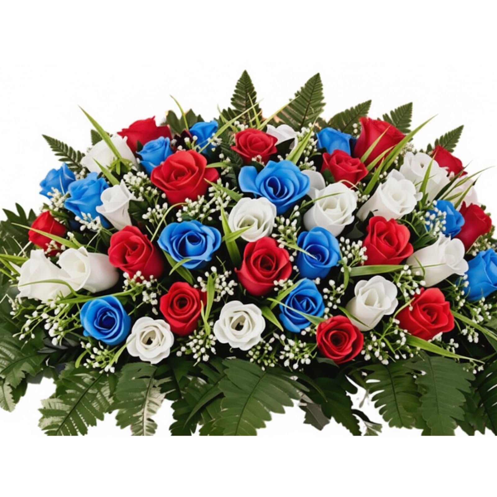Nucelit Meaningful Burial Site Floral Display Ideal for July 4th Memorials Honors Veterans and Public Service Workers Marker Decoration