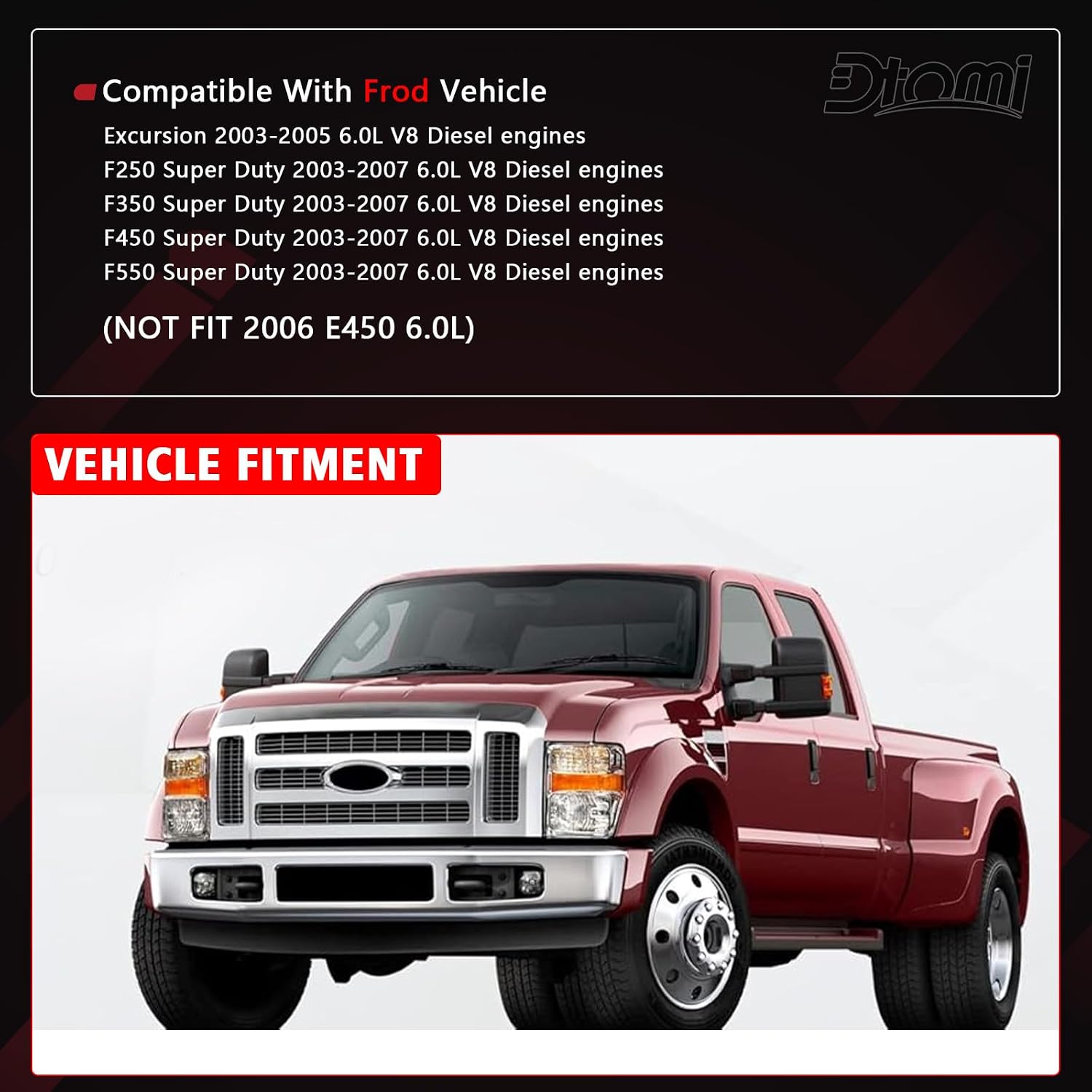 Fuel Filter and Oil Filter Compatible With Ford Vehicle 2003-2007 F250 F350 F450 F550 Super Duty, 2003-2005 Excursion Diesel 6.0L Powerstroke Replace# FL2016, FD4616, 3C3Z-9N184-CA, 3C3Z6731AA, FD4604