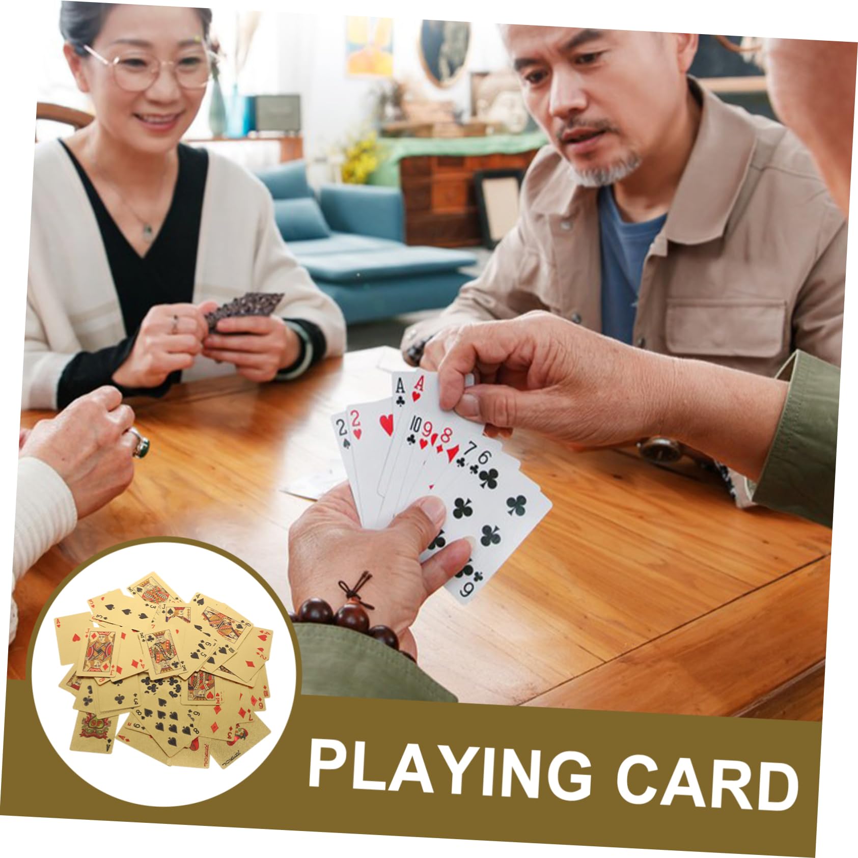 Abaodam Cartas De Póker De Plástico Impermeables para Fiestas y Reuniones Familiares Accesorios De Divertidos De Cartas Portátil y Duradero