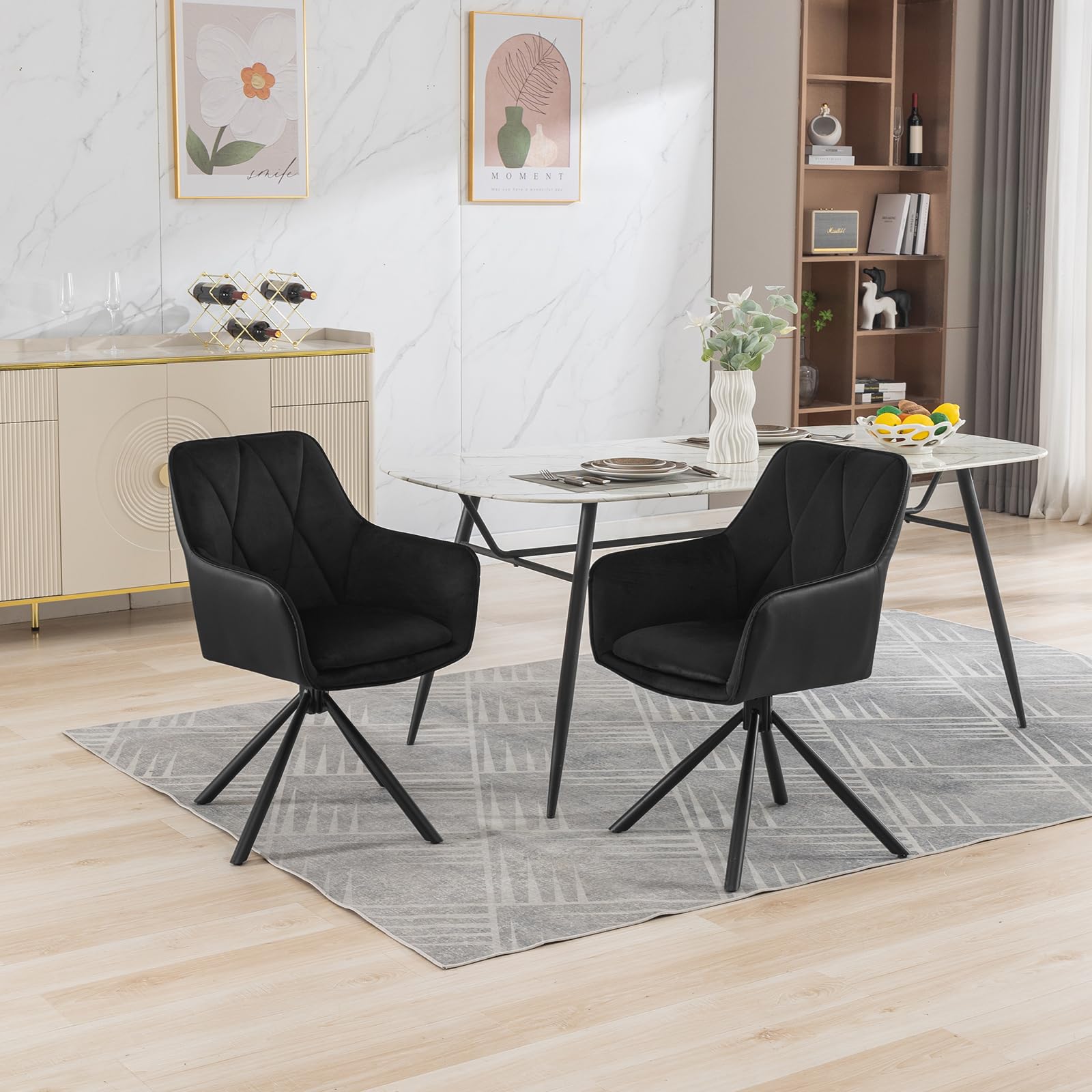 Lestarain Chaise Pivotantes,Noir